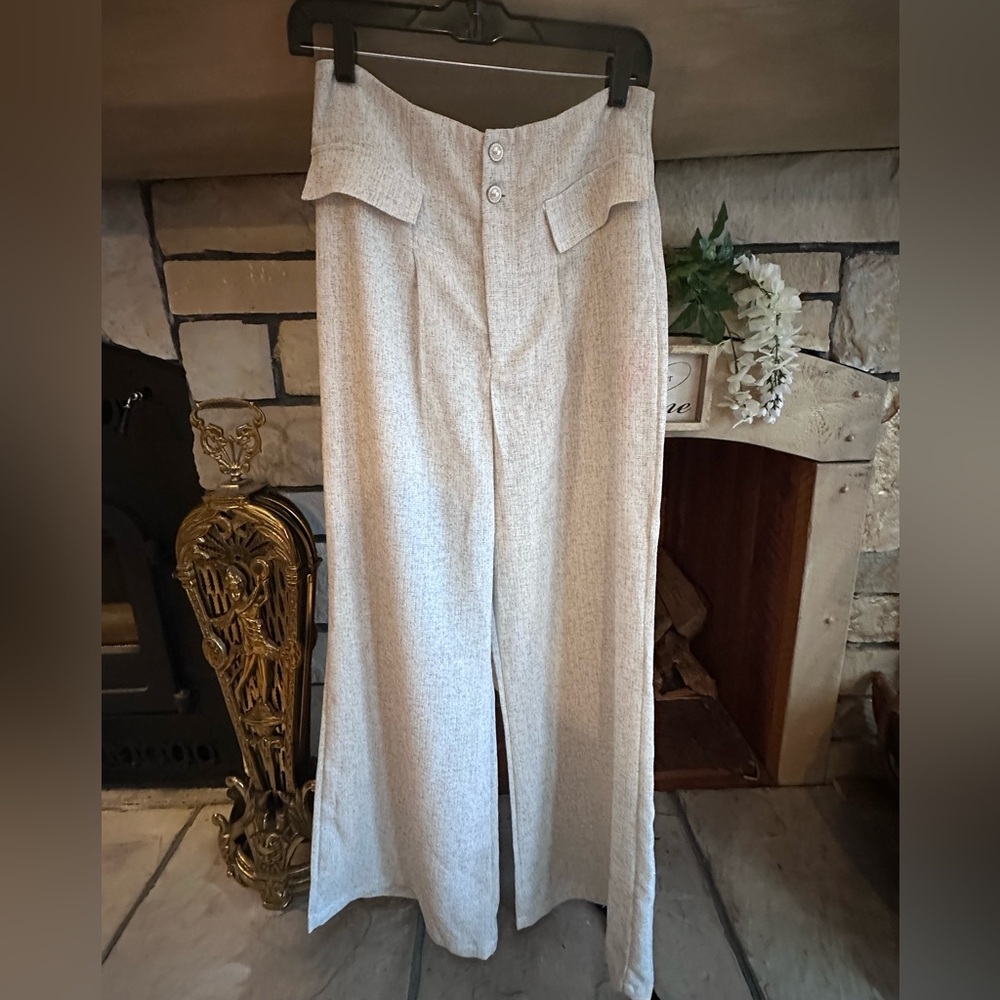 Cider Cream Wide-Leg Women's Pants